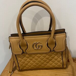 Tan Quilted Handbag
